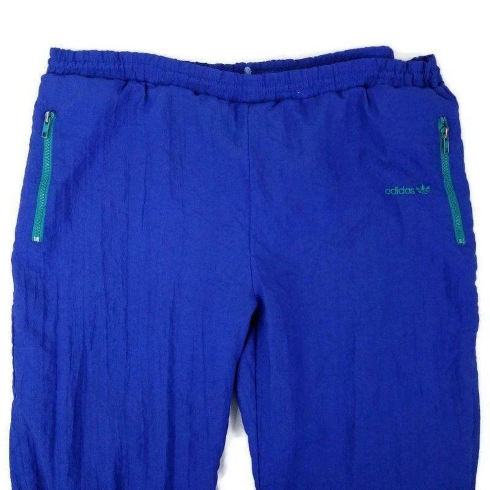 Adidas Nylon Track Pant XL Parachute Crinkle Streetwear Slouch Leg Vintage 90s - Picture 7 of 12